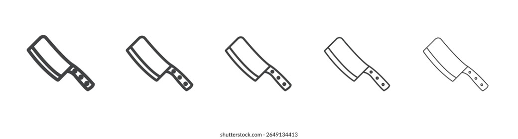 cooking chef knife icon outline ilustration vector symbol