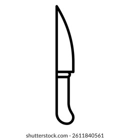 cooking chef knife icon Simple outline vector logo