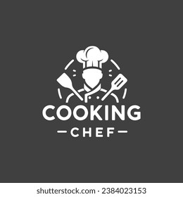 Cooking chef logo with a combination of 2 colors