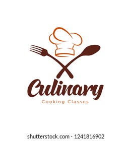 Cooking class design elements, Kitchen emblems, symbols, icons, food studio labels, badges collection. Business signs template, logo, identity, culinary school labels, badges and objects.