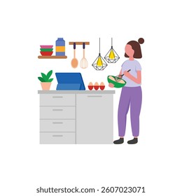 Cooking Classes Flat Vector Illustration