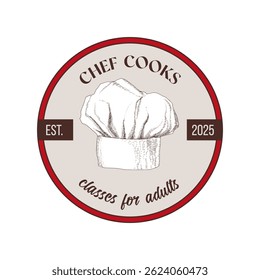 Cooking classes logo template vector