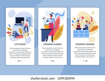 Cooking classes and online courses web pages templates