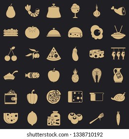 Cooking coffee icons set. Simple style of 36 cooking coffee vector icons for web for any design