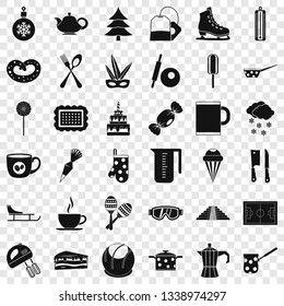 Cooking of coffee icons set. Simple style of 36 cooking of coffee vector icons for web for any design