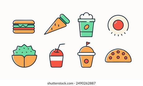 cooking collection background fast food