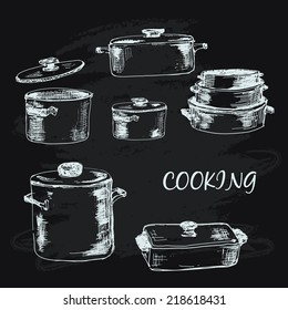 Cooking collection. Set of hand drawn illustrations