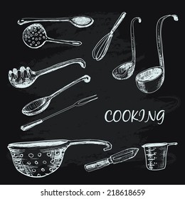 Cooking collection. Set of hand drawn illustrations