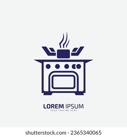 Cooking company logo design template. Cooking logo vector icon. with fire flame