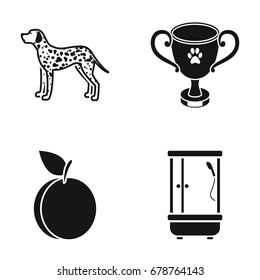cooking, competition and or web icon in black style.breed, plumbing icons in set collection.