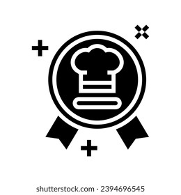 cooking competitions restaurant chef glyph icon vector. cooking competitions restaurant chef sign. isolated symbol illustration