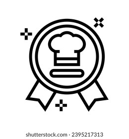 cooking competitions restaurant chef line icon vector. cooking competitions restaurant chef sign. isolated contour symbol black illustration