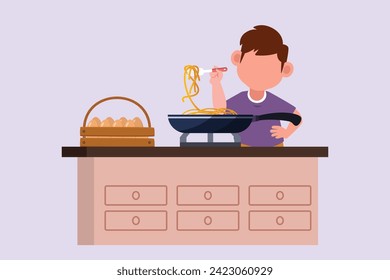 Cooking concept. Colored flat vector illustration isolated.	