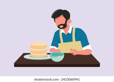 Cooking concept. Colored flat vector illustration isolated.	