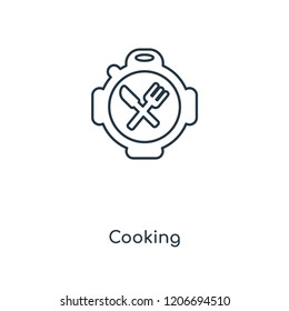 Cooking concept line icon. Linear Cooking concept outline symbol design. This simple element illustration can be used for web and mobile UI/UX.