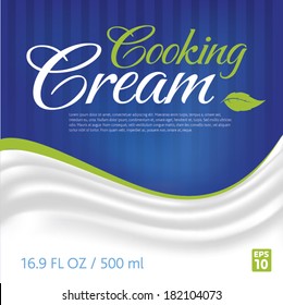 Cooking cream with cream wave