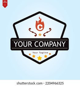Cooking, cuisine logo. Icon and label for design menu restaurant or cafe. Lettering, calligraphy vector illustration