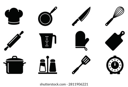 Cooking and culinary preparation icon collection with culinary, preparation
