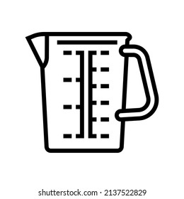 vector de icono de línea de taza de cocina. signo de taza de cocina. símbolo de contorno aislado ilustración negra