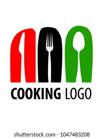 Cooking cutlery dinner set logo