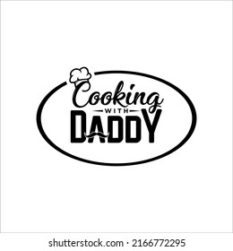 Cooking with Daddy Vector template