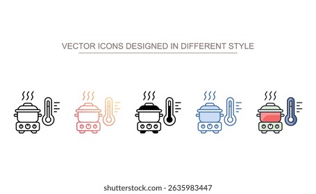 Design de ícone de grau de cozinha com ilustração de estoque de fundo branco