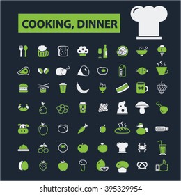 cooking, dinner icons
