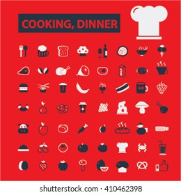 iconos de la cena de cocina
