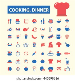 cooking dinner icons