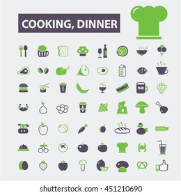 cooking dinner icons