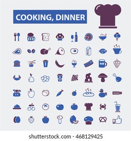 cooking dinner icons