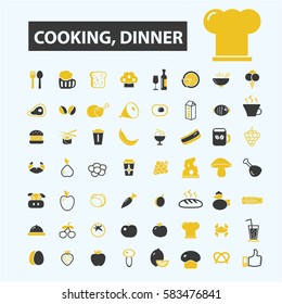 cooking dinner icons