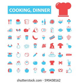 cooking dinner icons
