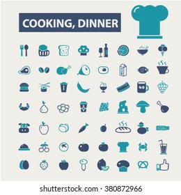 cooking, dinner, restaurant, dining, eating, fast food icons