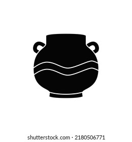 Cooking, dish, eathernware icon in black flat glyph, filled style isolated on white background