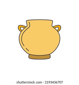 Cooking, dish, eathernware icon in color, isolated on white background 