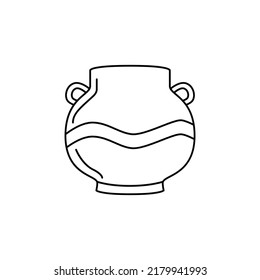 Cooking, dish, eathernware icon in line style icon, isolated on white background