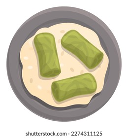 Cooking Delma Ikone Cartoon Vektor. Bleinahrung. Speisegericht