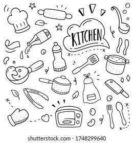 cooking doodle illustration. Doodle design concept