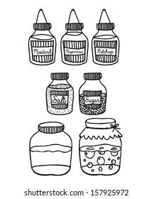 cooking drawing over white background vector illustration