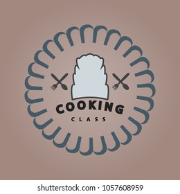 Cooking, eat, cook, cooking class design label