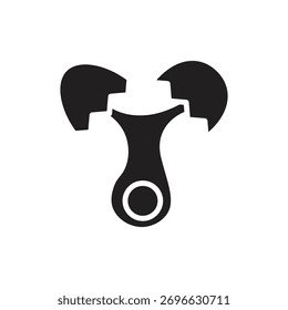 Kochen Ei gefüllt Symbol Vektorgrafik