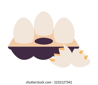 cocina, huevos en caja icono aislado