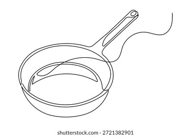 Equipo de cocina línea continua dibujo aislado elemento de cocina