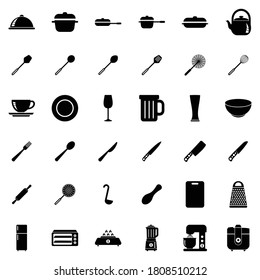 cooking equipment icon set vector symbol isolated illustration white background