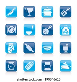Cooking Equipment Icons  - vector icon set