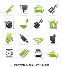Cooking Equipment Icons  - vector icon set