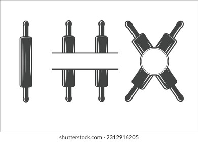 Monograma de equipo de cocina, silueta de cocina, vector de horquilla, equipo de restaurante, imágenes prediseñadas, cuchara de horquilla y monograma de cuchillo, vector, ilustración
