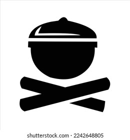 cooking equipment pot vector logo design