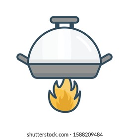 cooking  flat color line icon 